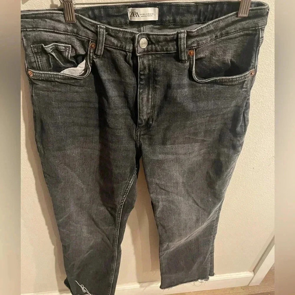 Zara black straight leg jeans size 10‎ - Picture 1 of 3
